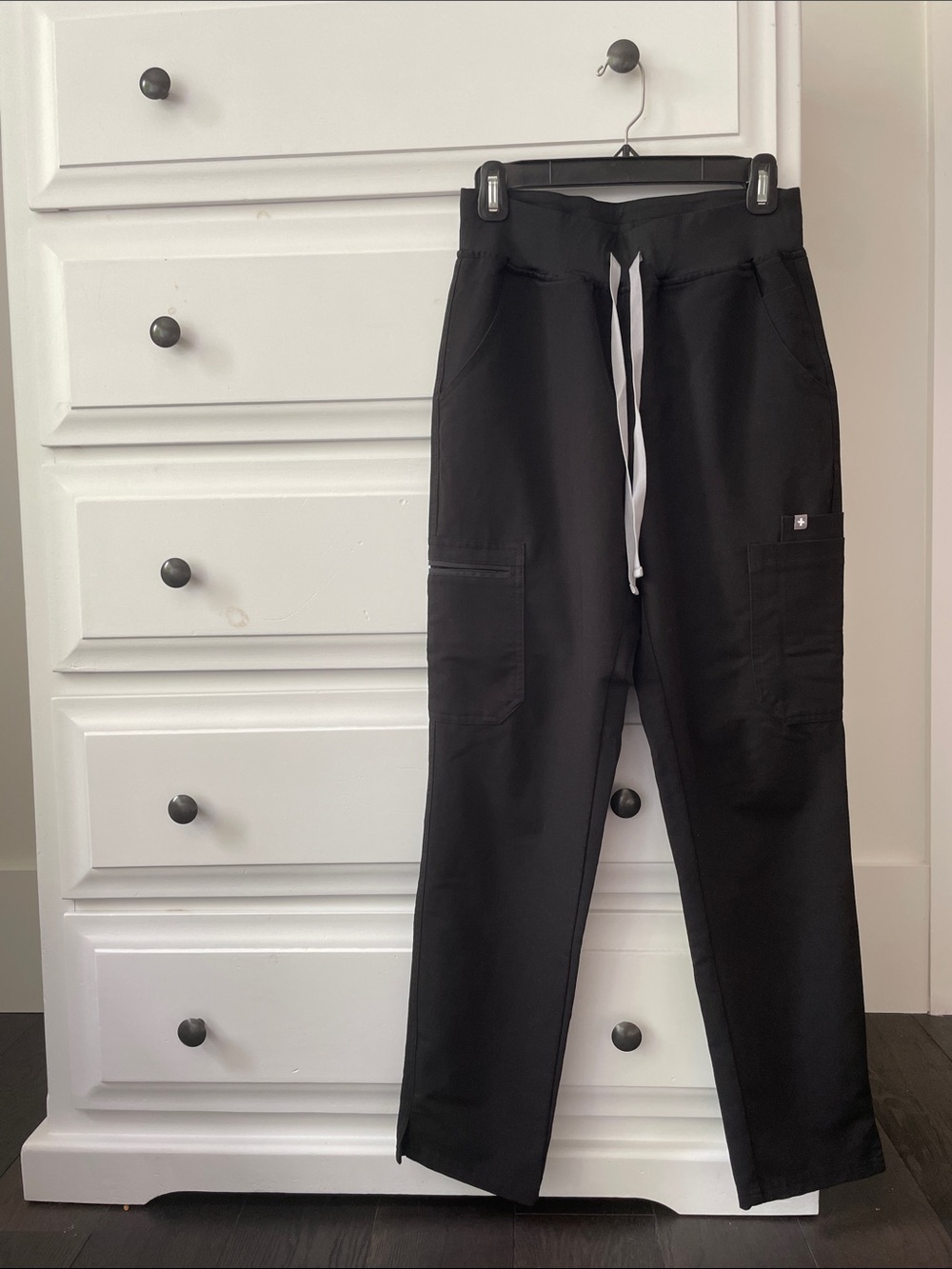FIGS Women's Yola High-Rise Slim Scrub Pants in Black